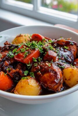 Alkoholfreier Coq Au Vin Bowl: Herzhaft mit Kartoffeln & Karotten