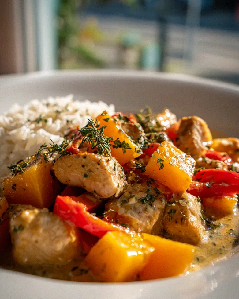 Aromatische Kürbis Hähnchen Pfanne mit Reis – Jetzt probieren! – Schritt 1