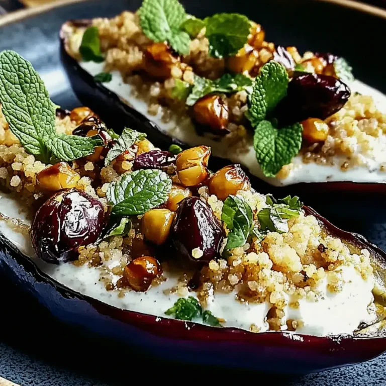 Auberginen mit Dattel-Mandel-Couscous Gesund und Einfach