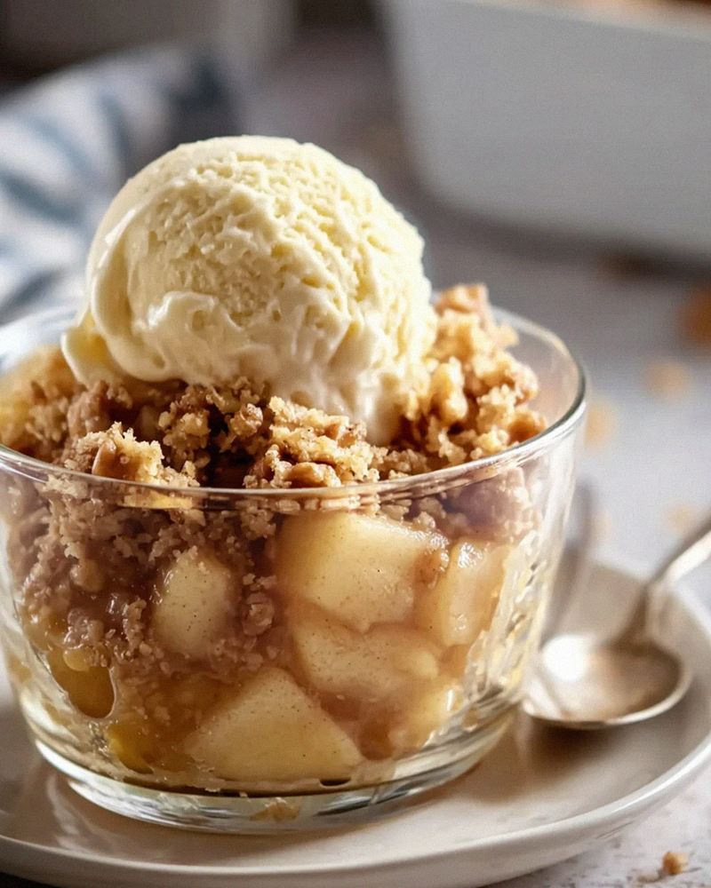 Bratapfel Crumble Rezept mit Vanilleeis – Ein Genuss! – Schritt 2