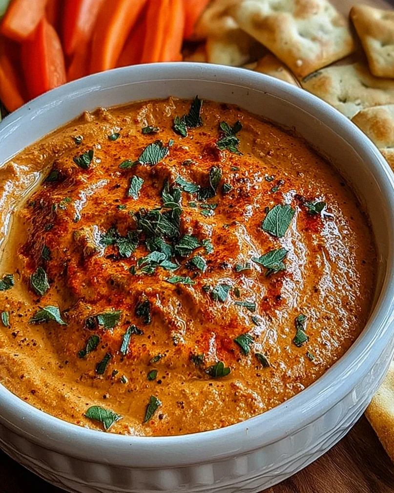 Creamy Roasted Red Pepper Dip – Schritt 1