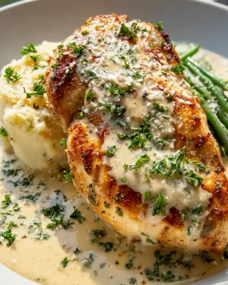 Cremiges Knoblauch-Parmesan-Hühnchen Rezept für Feinschmecker – Schritt 1