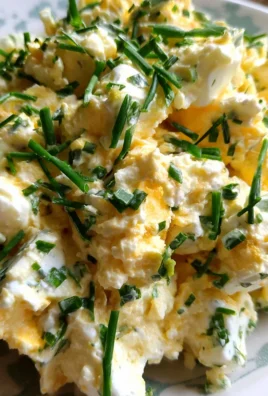 Eiersalat aus körnigem Frischkäse