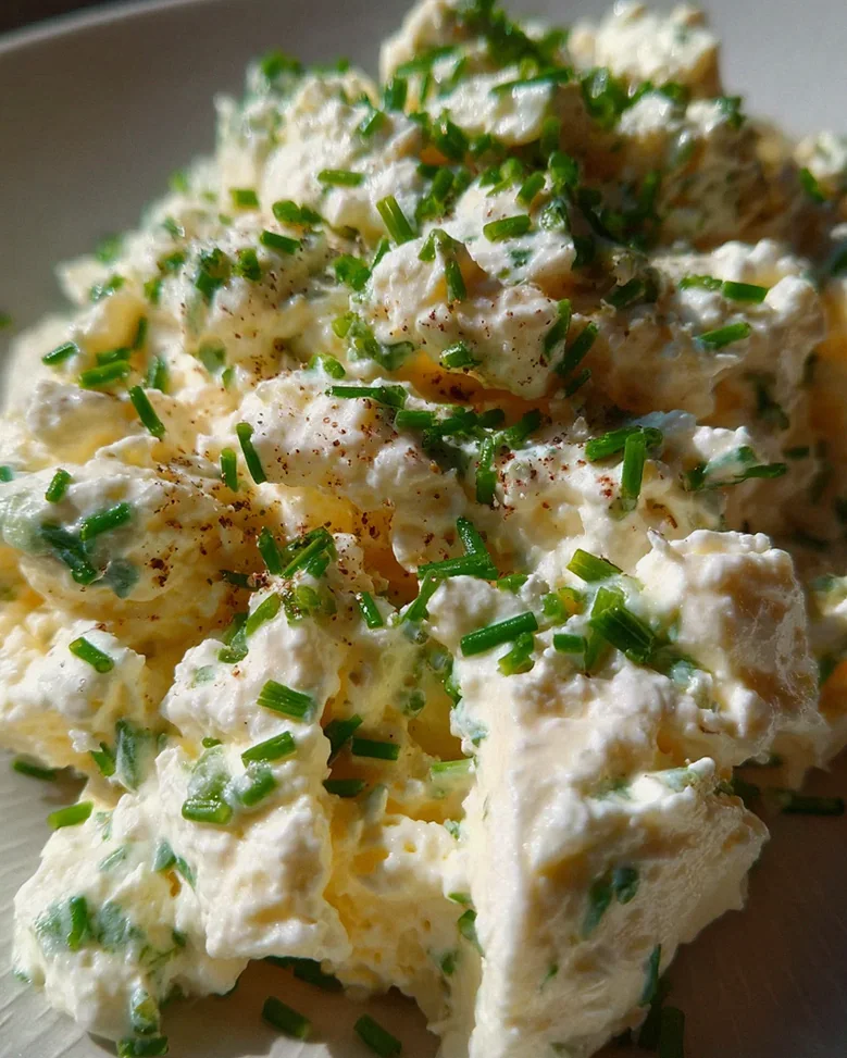 Eiersalat aus körnigem Frischkäse – Schritt 1