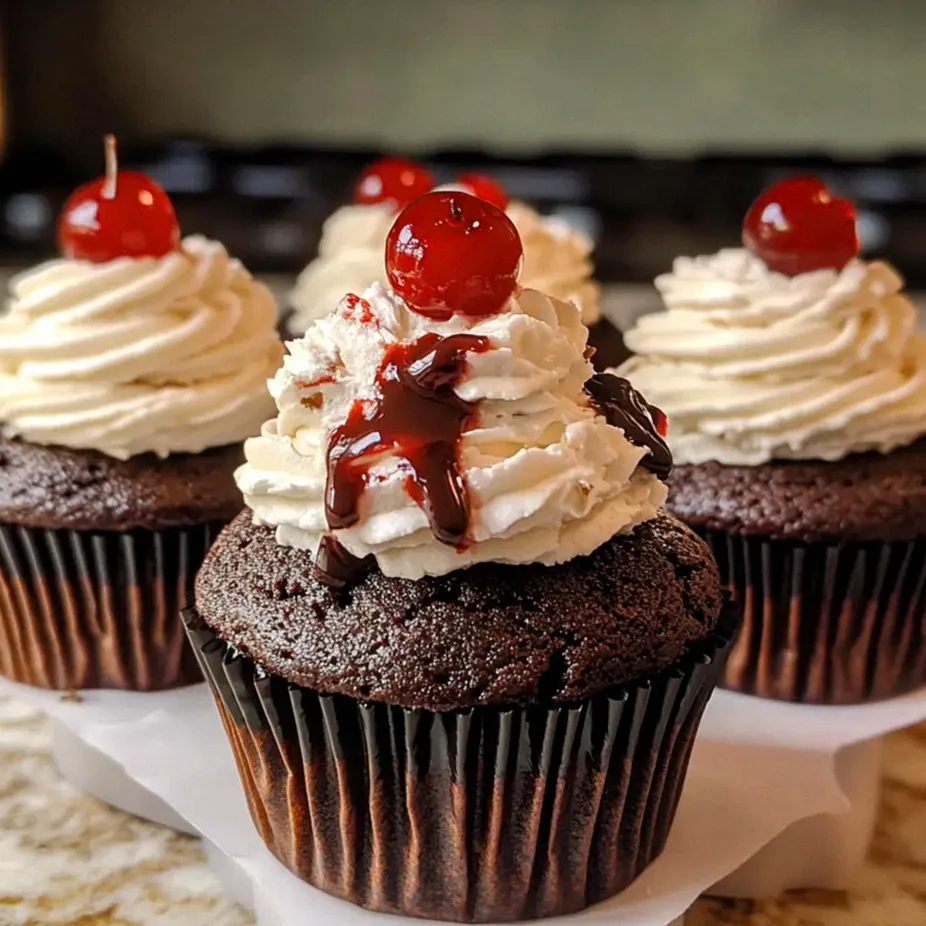 Einfache Schwarzwälder Cupcakes für Schokoladenliebhaber – Schritt 2
