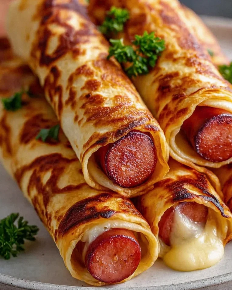 Gebackene Hot Dogs In Tortilla Teig – Schritt 2