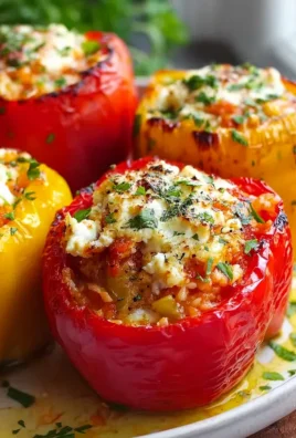 Gefüllte Paprika mit Reis und Feta – Einfaches Rezept!