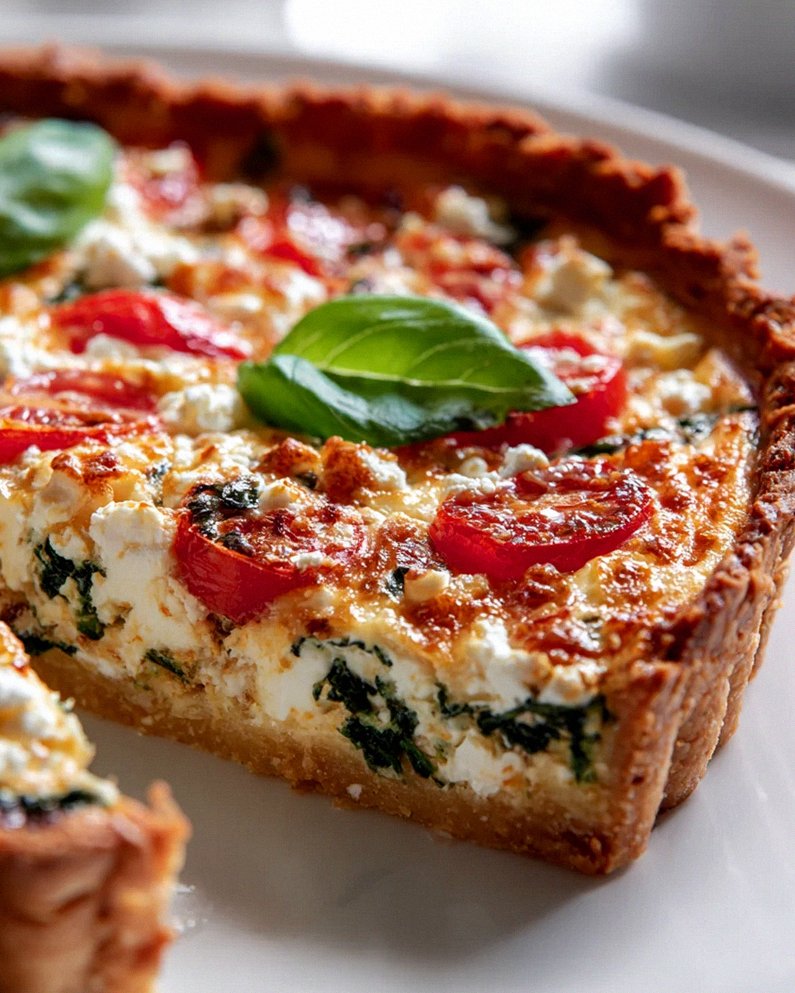 Herzhafte Quiche: Tomate, Feta, Basilikum & Spinat – Schritt 1
