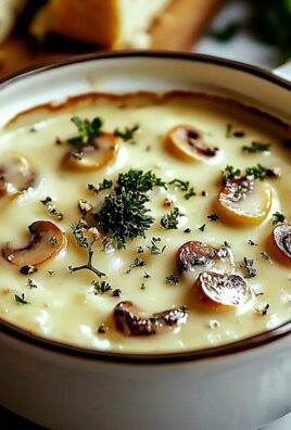 Hüttenkäse-Pilzsuppe