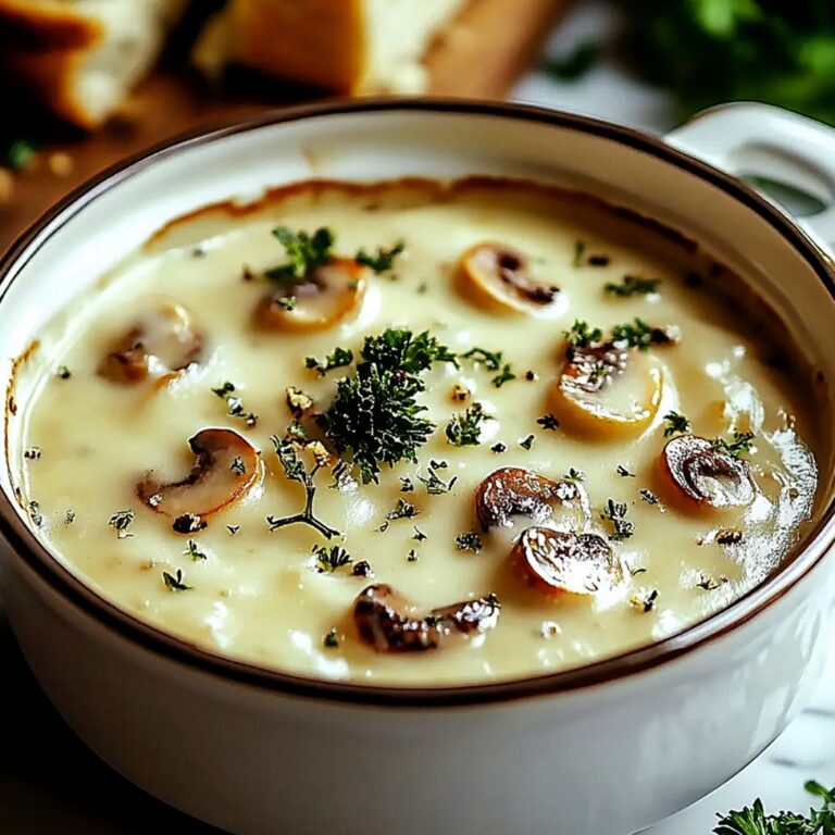 Hüttenkäse-Pilzsuppe