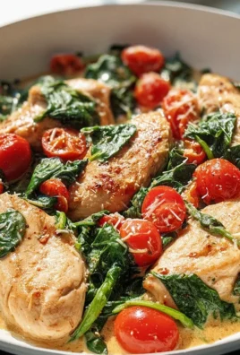 Keto Hähnchen Spinat Tomaten Pfanne: Cremiger Genuss mit Spinat & Tomaten