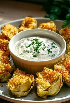 Knusprige Artischockenherzen gebacken mit Knoblauch-Aioli