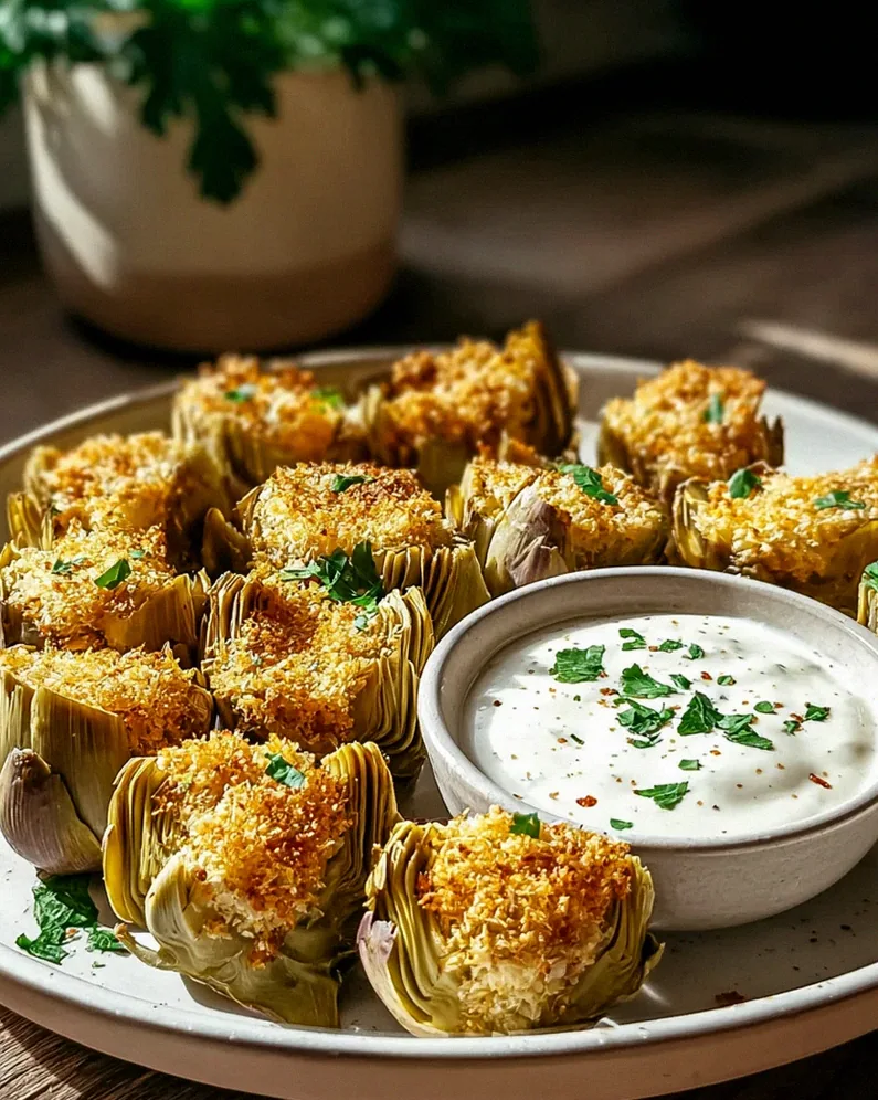 Knusprige Artischockenherzen gebacken mit Knoblauch-Aioli – Schritt 2