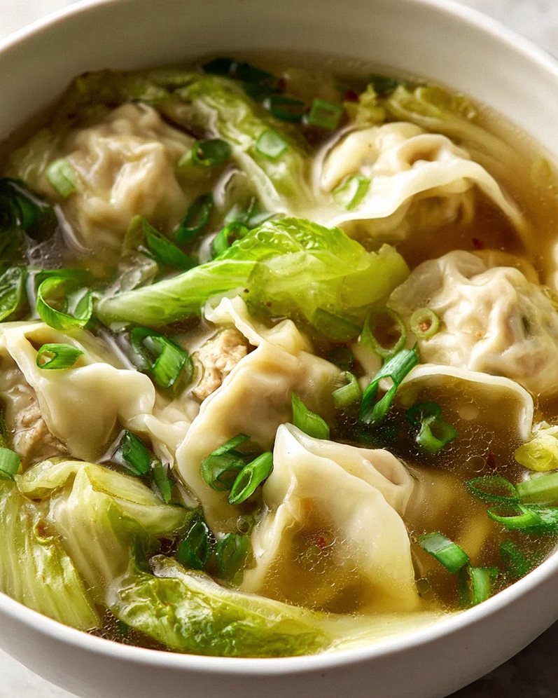 Langsame Kochzeit: Wonton-Suppe mit Napa-Kohl und Rindfleisch – Schritt 1