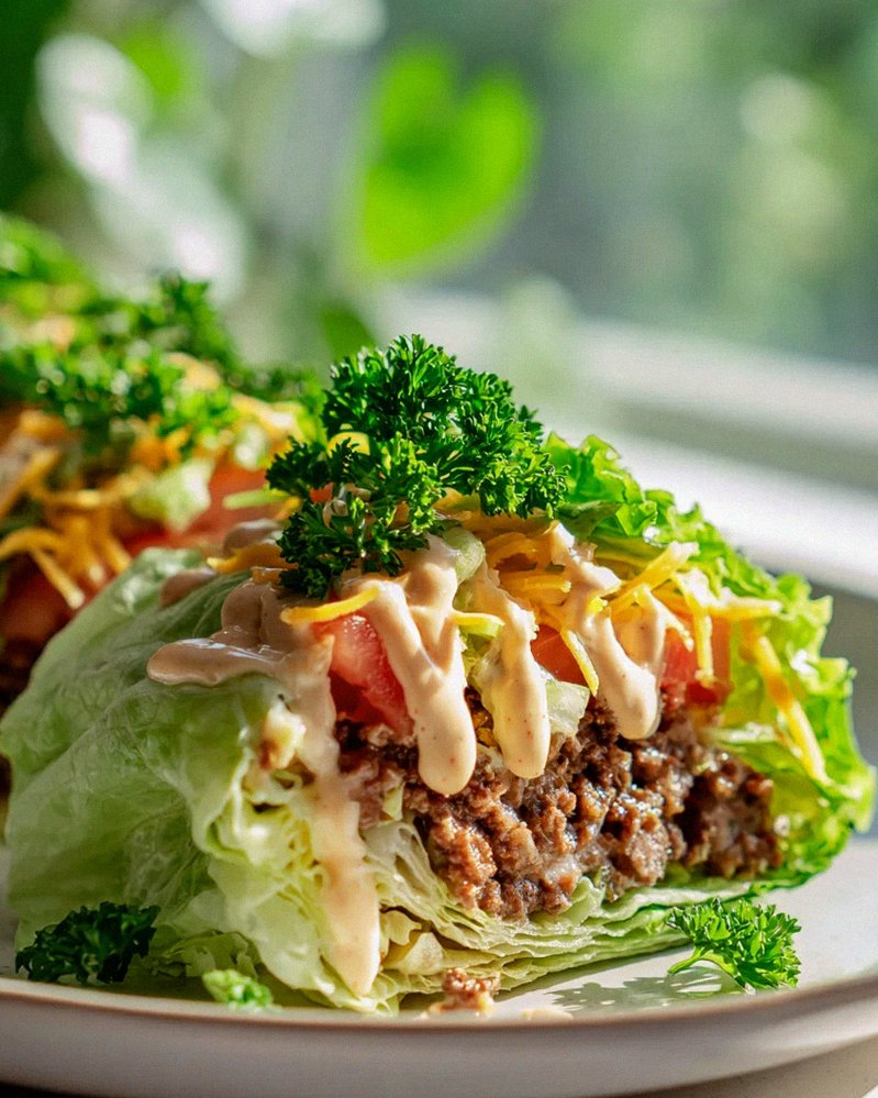 Leckere Low Carb Big Mac Salat Wraps Mit Spezialsauce – Schritt 2