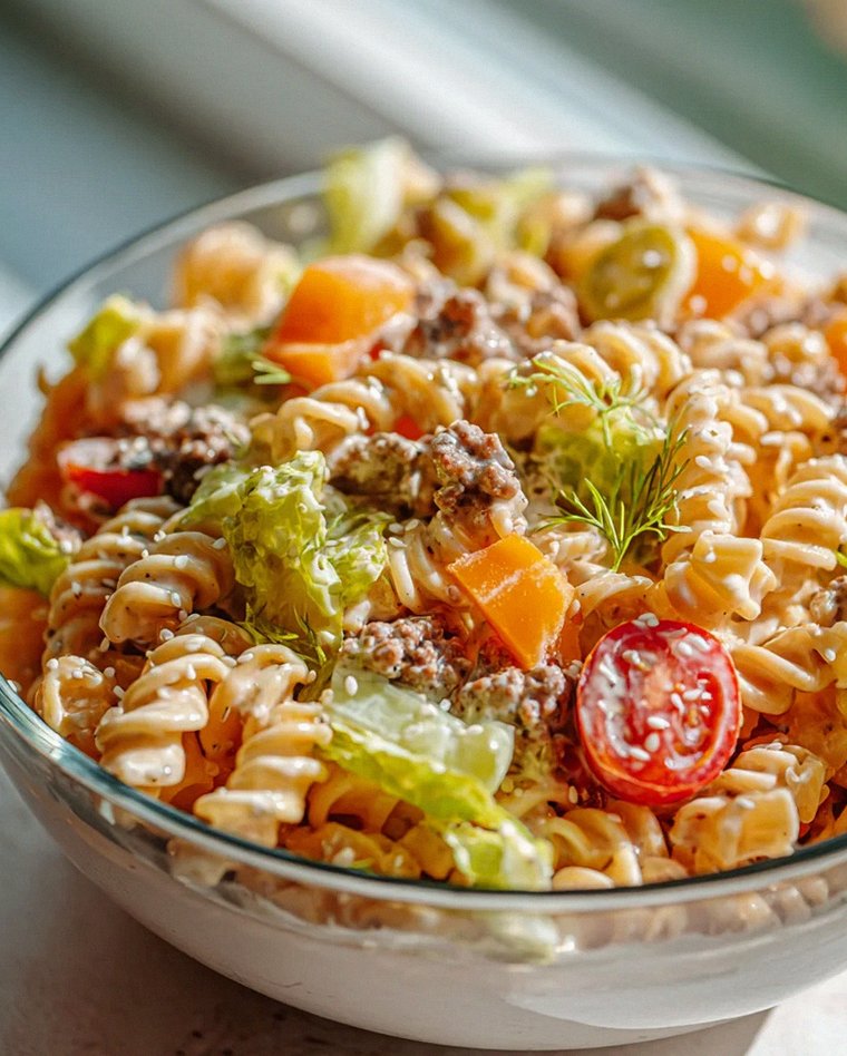 Leckerer Big Mac Pasta Salad – Ein Genuss für Burger-Fans! – Schritt 1