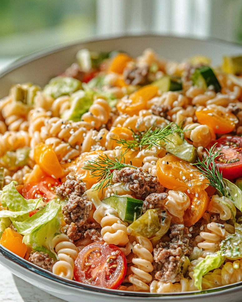 Leckerer Big Mac Pasta Salad – Ein Genuss für Burger-Fans! – Schritt 2