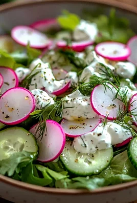 Leichter Fruhlingssalat mit Radieschen und Joghurt-Dressing