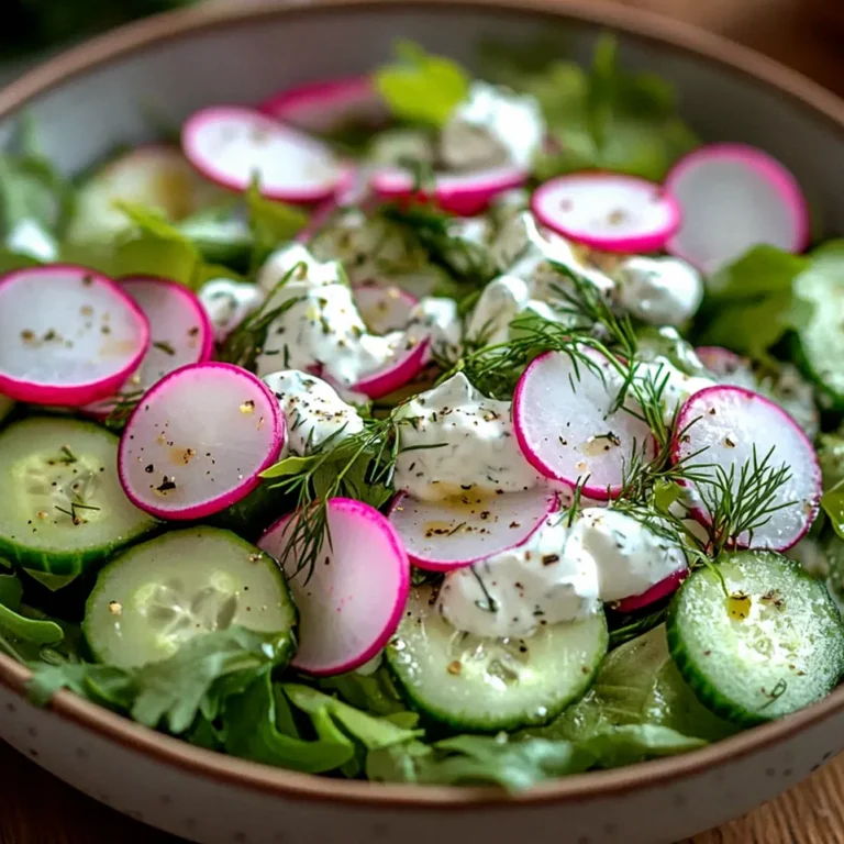 Leichter Fruhlingssalat mit Radieschen und Joghurt-Dressing