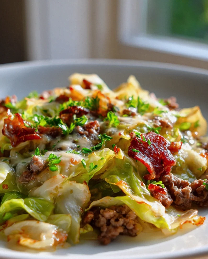 Low Carb Beef Putenspeck Kohl Pfanne mit Hackfleisch & Käse – Schritt 1