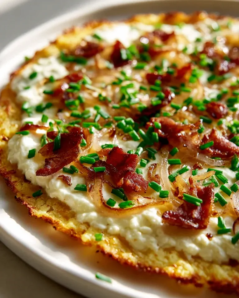 Low Carb Tarte Flambée: Knuspriger Genuss mit Blumenkohlboden!