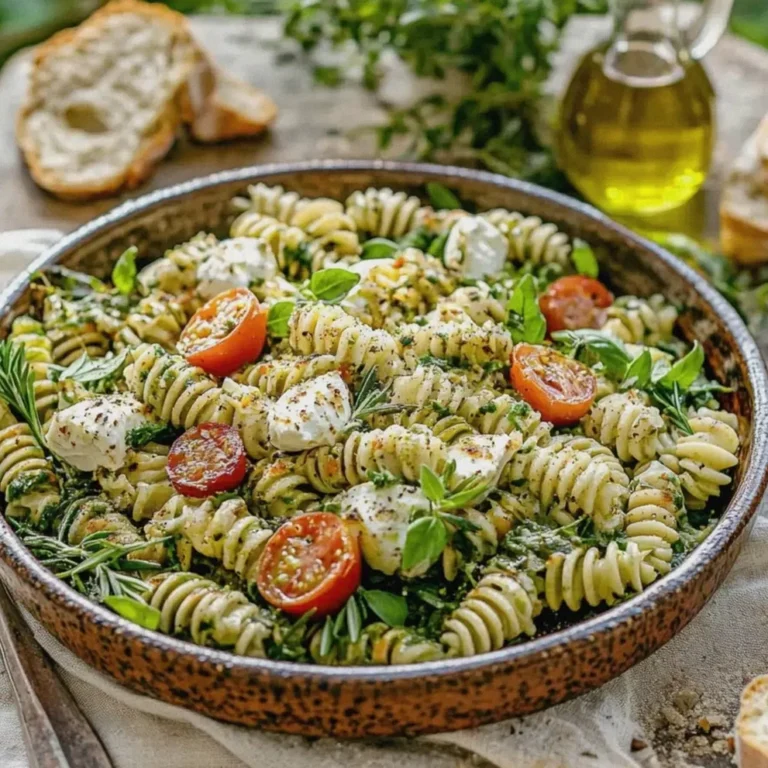 Nudelsalat mit Pesto einfach und mediterran genießen