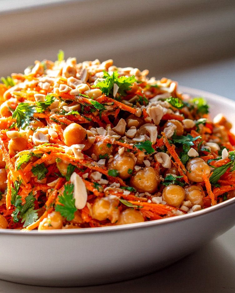 Peanut Crunch Kichererbsen- und Karottensalat Rezept genießen! – Schritt 1