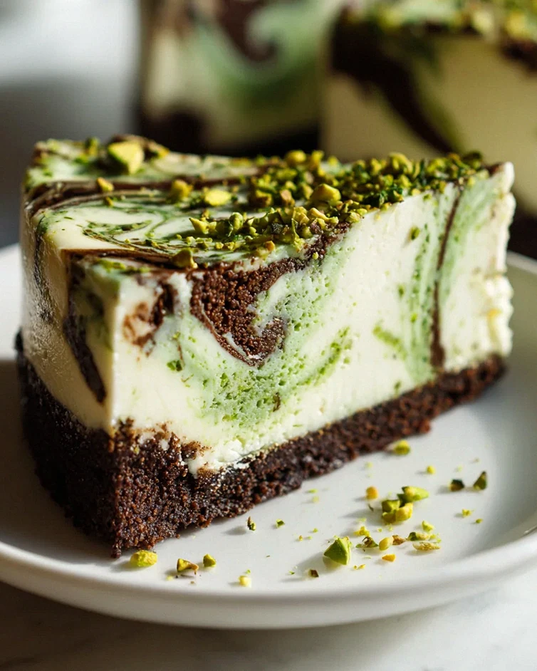 Pistazien Swirl Cheesecake mit Schoko-Keks-Boden Rezept – Schritt 1