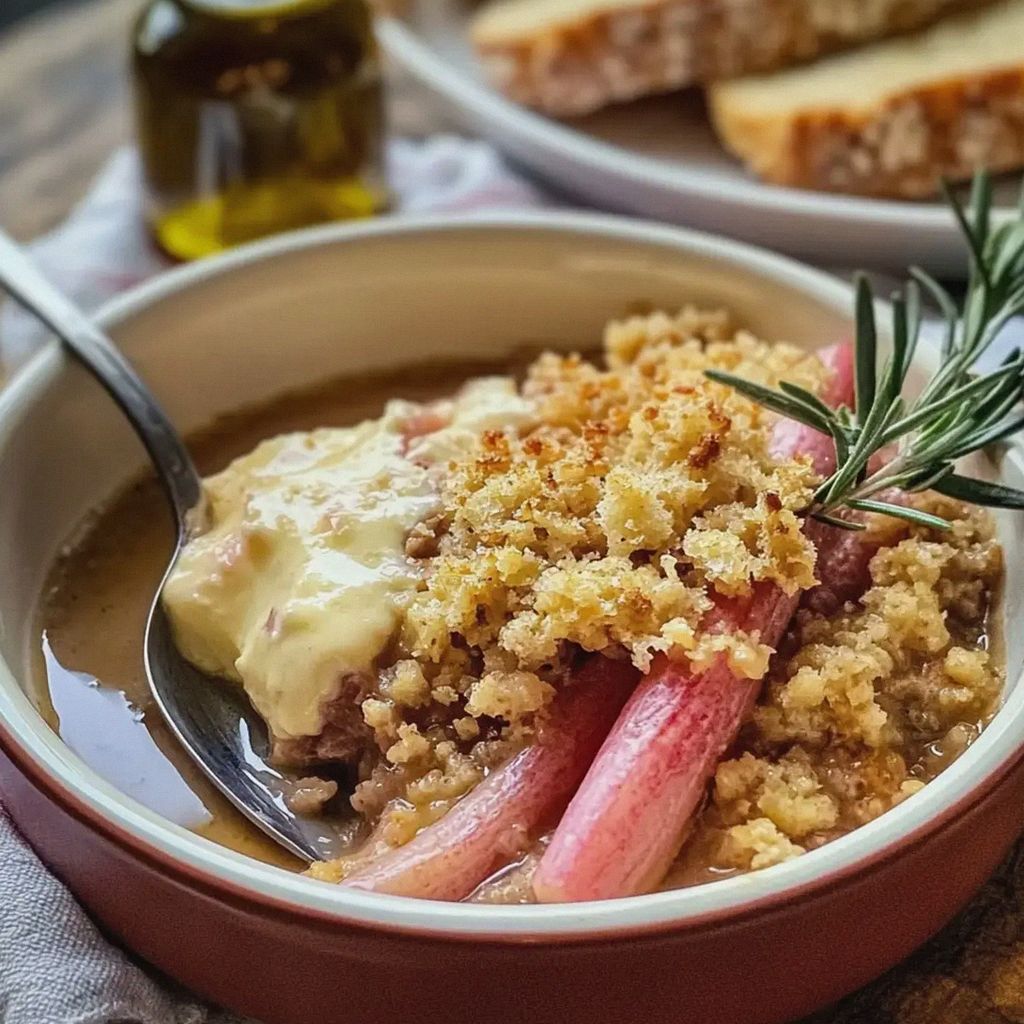 Rhabarber Crumble mit Vanilleeis selbst zubereiten – Schritt 2