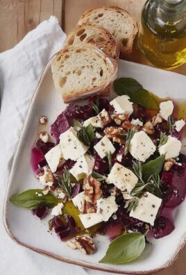 Rote Bete Walnuss Salat mit Feta für frische Akzente