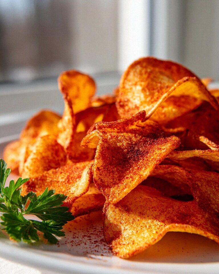 Scharfe Paprika Chips: Knusprig aus der Air Fryer!