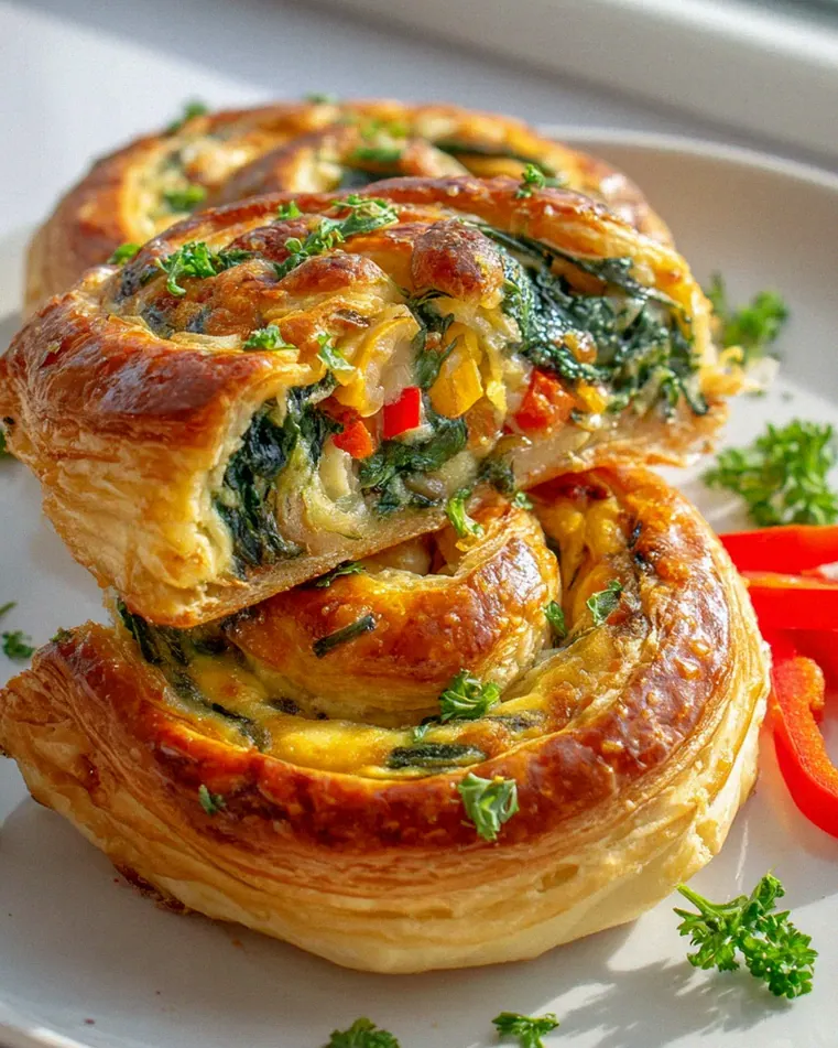 Spinat-Gemüse-Quiche im Blätterteig – Schritt 2