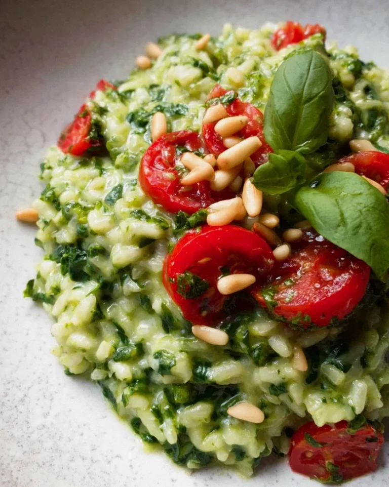 Spinat-Risotto mit frischen Kräutern