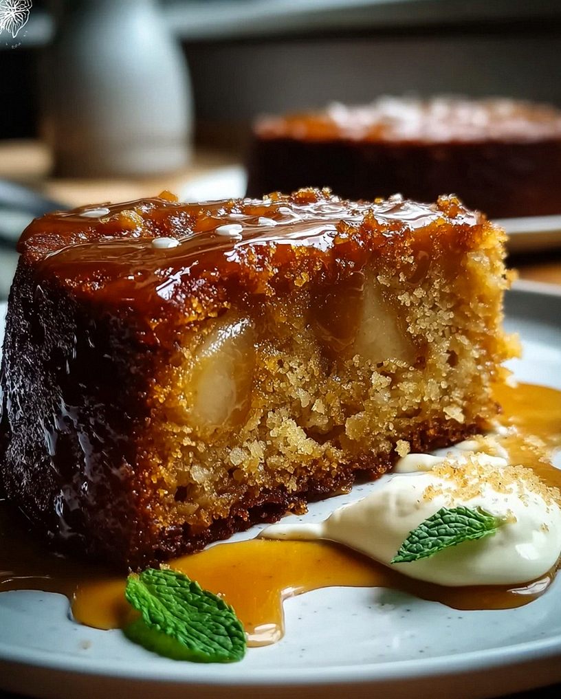 Sticky Pear Wacholdertee Extractger Kuchen: Süße Birne trifft auf Wacholdertee-Aroma – Schritt 1