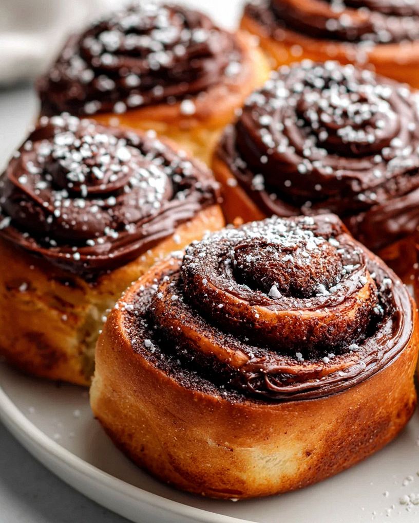 Unwiderstehliche Schoko-Zimtschnecken mit cremiger Fudge-Glasur – Schritt 1