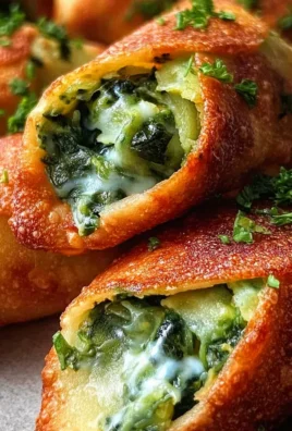 Vegane Kartoffeltaschen mit Spinat-Frischkäse-Füllung