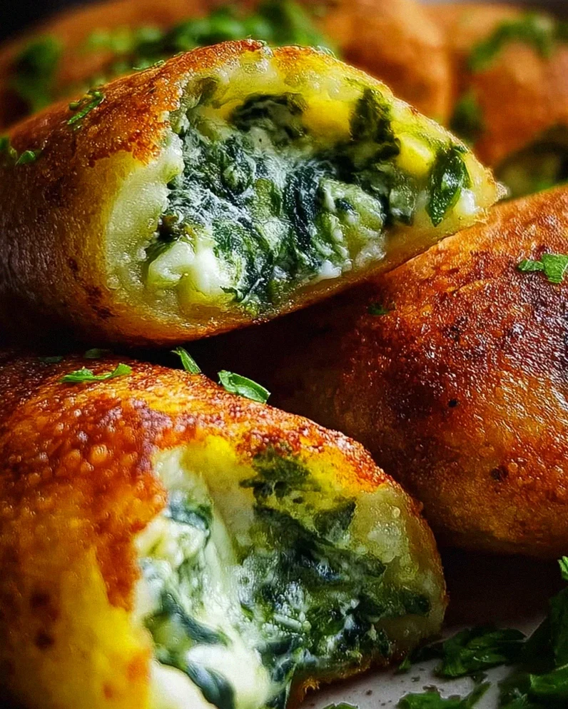 Vegane Kartoffeltaschen mit Spinat-Frischkäse-Füllung – Schritt 2