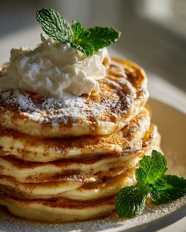 Zimt-Schnecken Churro-Pfannkuchen mit Sahne – ein Genuss! – Schritt 2