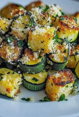 Zucchini geröstet mit Knoblauch Parmesan genießen